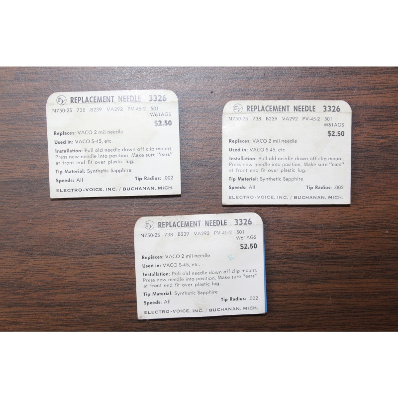 Electro-Voice Replacement Phonograph Needle Stylus 3326