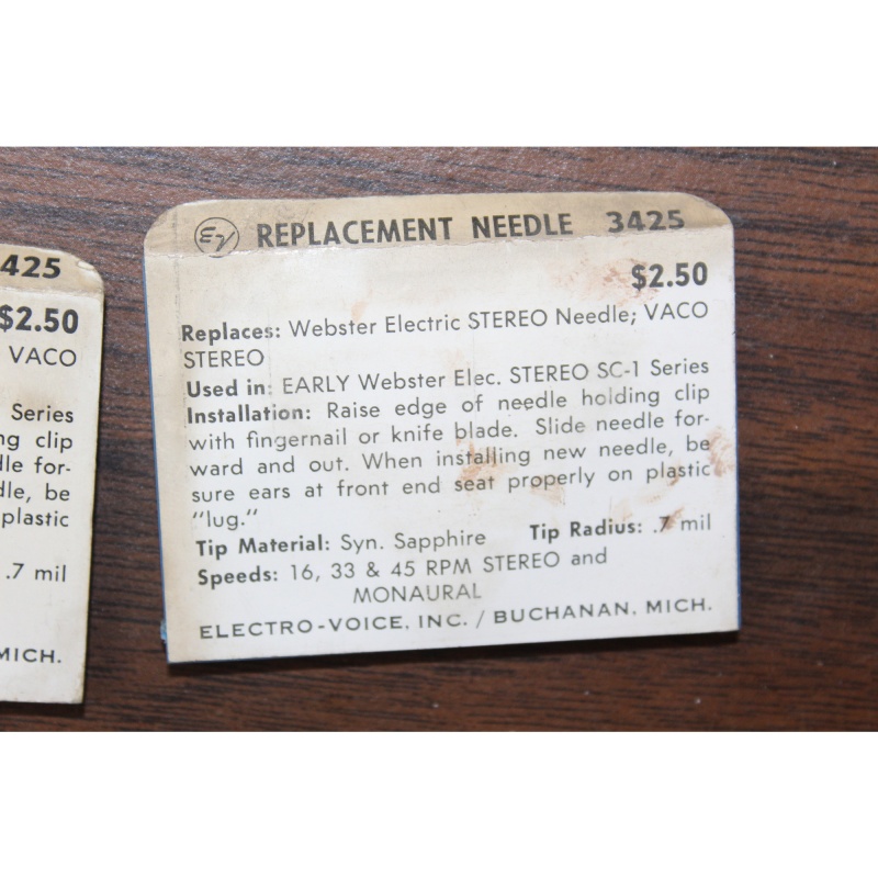 Electro-Voice Replacement Phonograph Needle Stylus 3425