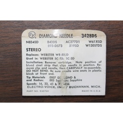 Electro-Voice Replacement Phonograph Needle Stylus 3428-DS
