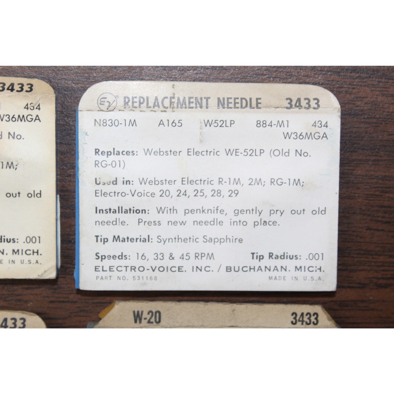 Electro-Voice Replacement Phonograph Needle Stylus 3433
