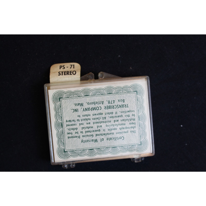Transcriber Replacement Phonograph Needle Stylus PS-71 GUNUINE DIAMOND