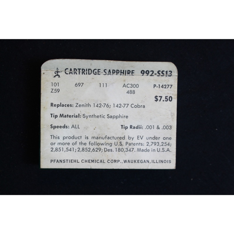 Pfanstiehl Replacement Phonograph Needle Stylus 992-SS13 - 64161