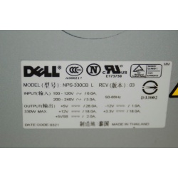 DELL NPS-330CB L REV: 3 330-WATT POWER SUPPLY P/N: TH-0U1021 - DELL ORIGINALS