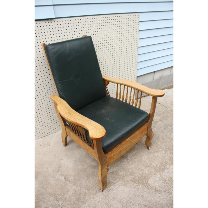 Very Nice Vintage Morris Style Reclining Antique Arm Chair