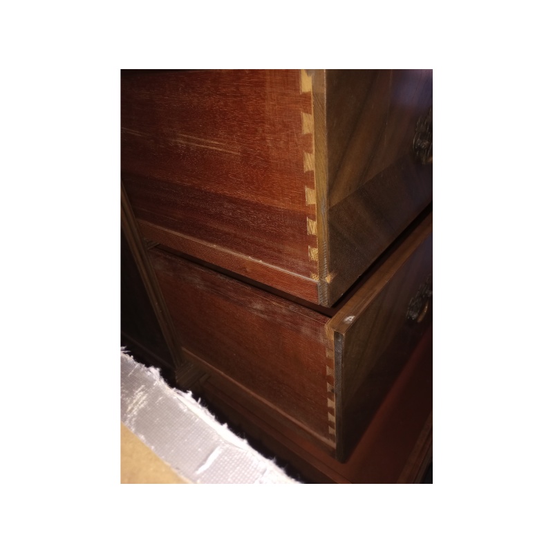 Vintage BERKEY & GAY Furniture 3 Drawer DRESSER WITH MIRROR - 48" x 22.5" x 75"