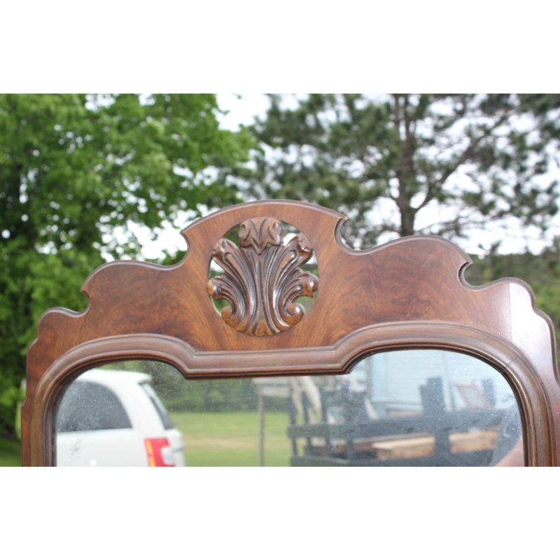 Vintage BERKEY & GAY Furniture 3 Drawer DRESSER WITH MIRROR - 48" x 22.5" x 75"