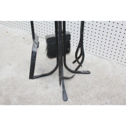 Hand-Forged Iron Antique Fireplace Tools Set