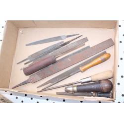 Vintage Lot Tools Files, Drill Bits, Williams Sockets, Oil Cans & B&D Tool Case