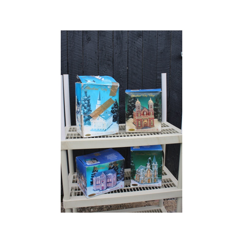 6 Heartland Valley Village Christmas house & church limited edition collectible