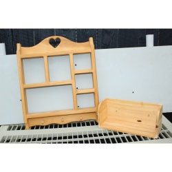 2 Wooden knickknack display rack