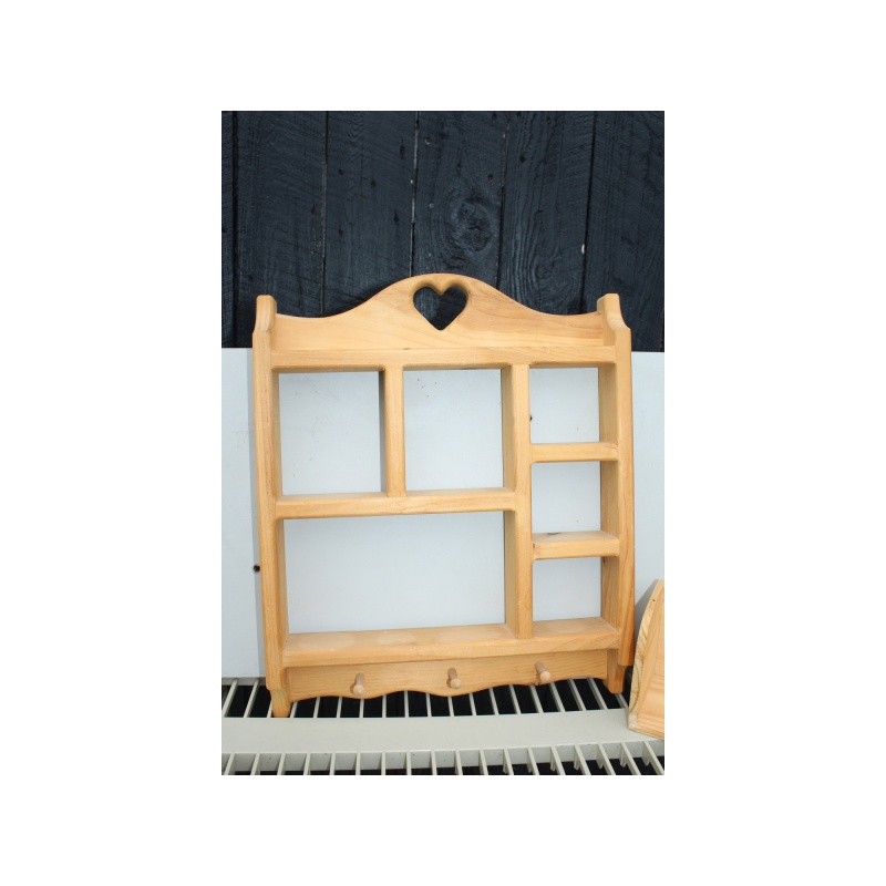 2 Wooden knickknack display rack