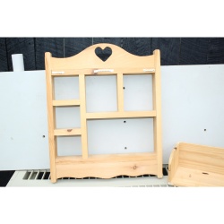 2 Wooden knickknack display rack