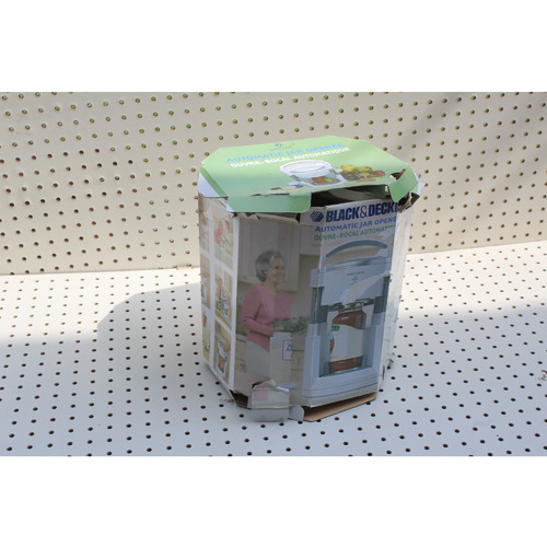 Black+Decker JW200 Lids Off Jar Opener, White - With Orig. Box -