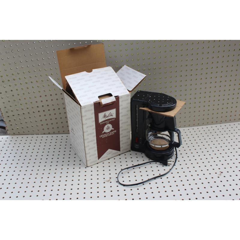 VTG Melitta Coffee Maker Gevalia Kaffe Black 4 Cup BCM-4CB 1992 - New in Box
