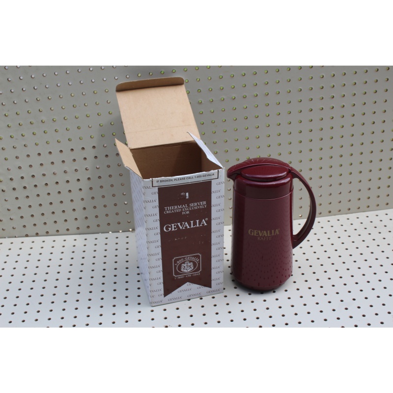 GEVALIA Kaffe Coffee Thermal Thermos Server Pitcher 1 Quart Burgundy Z20 Vintage
