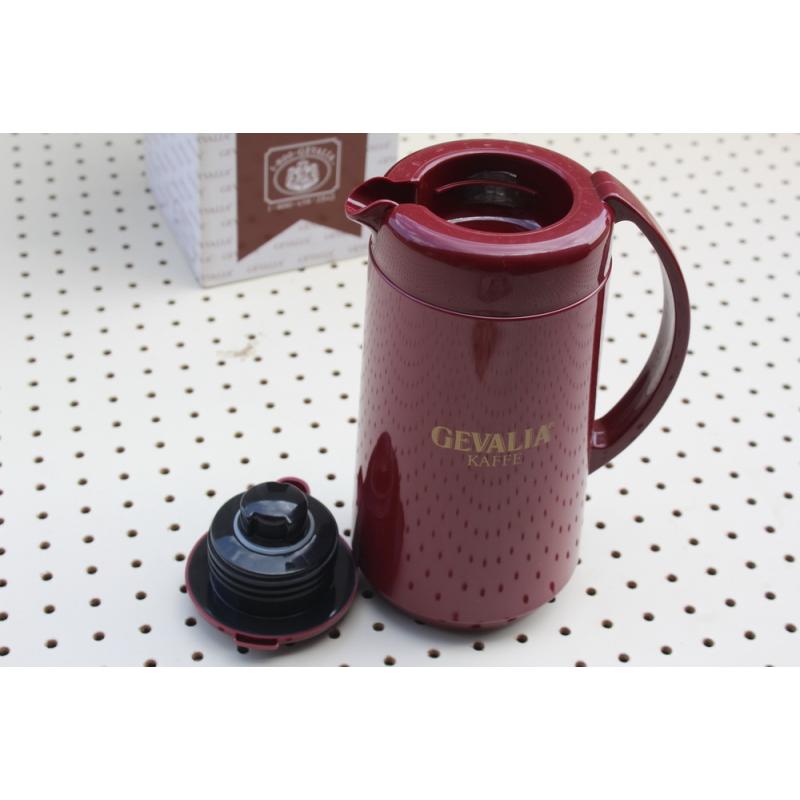 GEVALIA Kaffe Coffee Thermal Thermos Server Pitcher 1 Quart Burgundy Z20 Vintage
