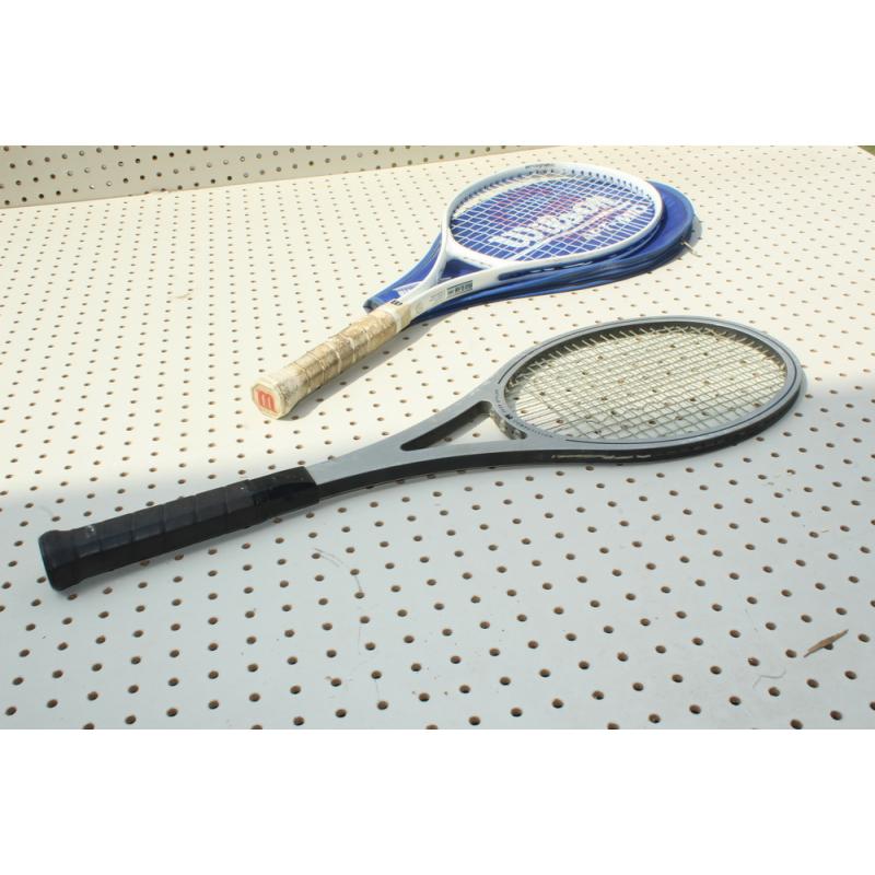 2 Tennis Raquets - Arthur Ashe Competition & Wilson APT MID High Beam