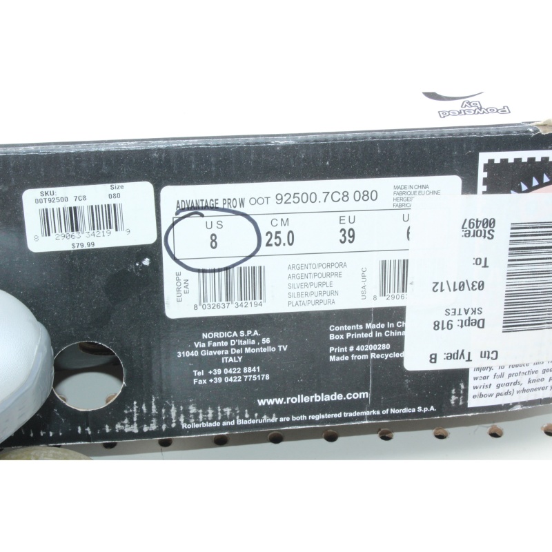 Bladerunner Advantage Pro Rollerblades Inline Skates Womens Size 8 US 78mm