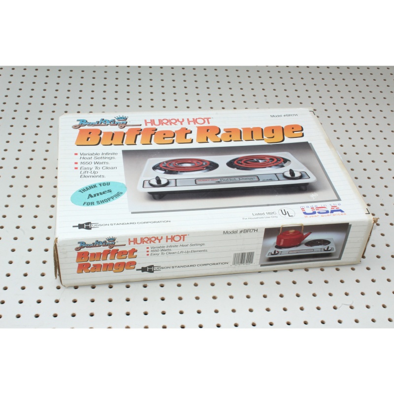 Broil King Electric 2 Burner Table Buffet Range Hot Plate BR7H 1650 Watt NIB EX+