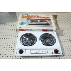 Broil King Electric 2 Burner Table Buffet Range Hot Plate BR7H 1650 Watt NIB EX+