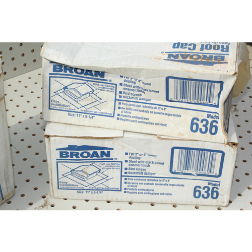 2 Broan 636 Roof Cap Built In Damper