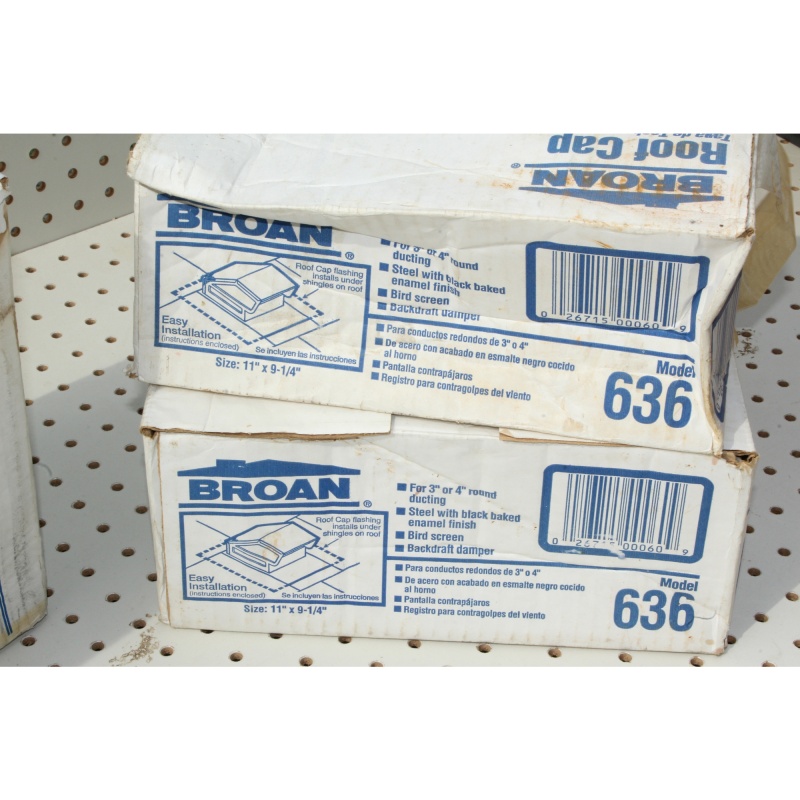 2 Broan 636 Roof Cap Built In Damper