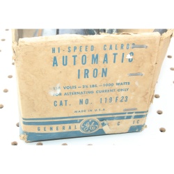 Vintage GE General Electric Automatic Calrod AC Iron Model 119F23 W/Box!