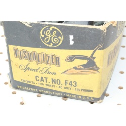  VINTAGE GENERAL ELECTRIC PORTABLE STEAM IRON 11F37 USA - No. F37 Mismatched Box