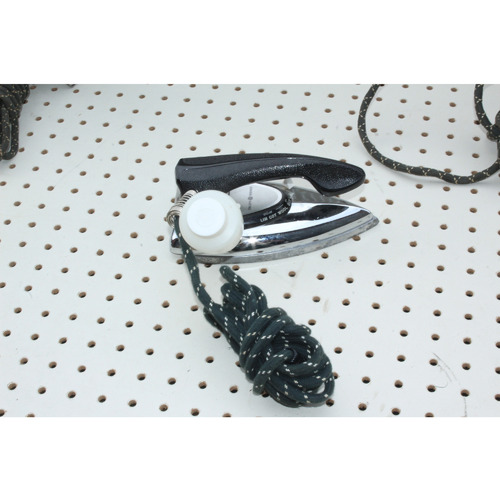  Vintage General Electric World Travel Iron Model 23F49 Steamer w/ Water Bottle