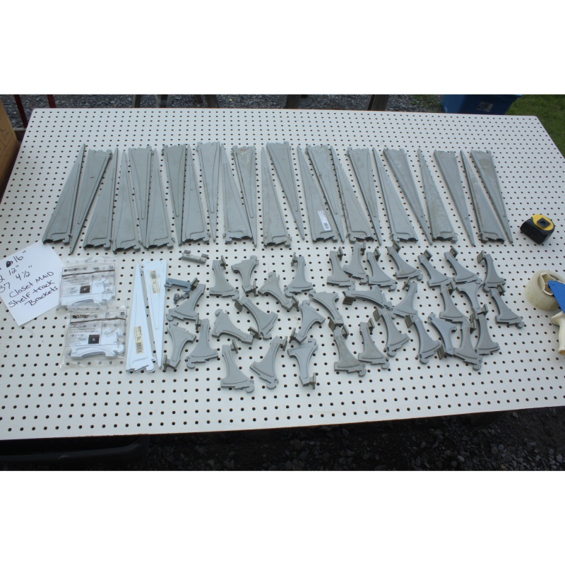 ClosetMaid ShelfTrack Nickel 16", 12", & 4 ½" Shelf Brackets