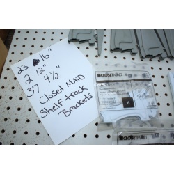 ClosetMaid ShelfTrack Nickel 16", 12", & 4 ½" Shelf Brackets