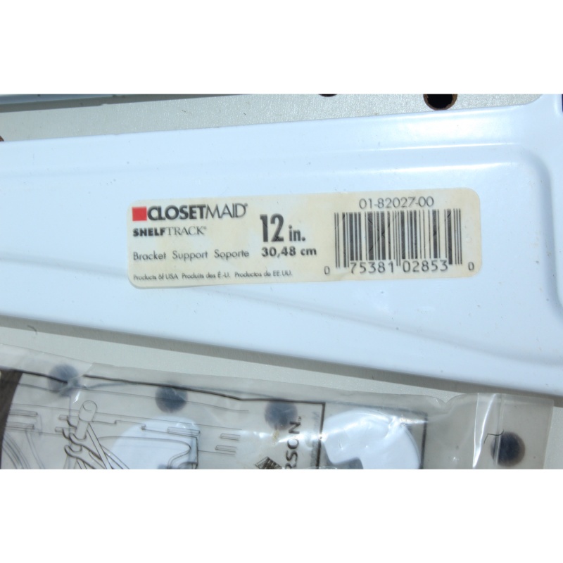 ClosetMaid ShelfTrack Nickel 16", 12", & 4 ½" Shelf Brackets