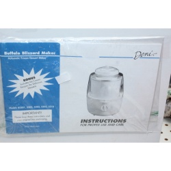 Deni ~ Buffalo Blizzard Maker ~ Homemade Ice Cream w/Ice Cream Recipe Book PINK!