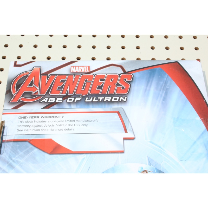 4 Pendulum Clocks Marvel Avengers: Age of Ultron 3-D Wall Clock w/ "A" Pendulum