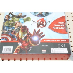 4 Pendulum Clocks Marvel Avengers: Age of Ultron 3-D Wall Clock w/ "A" Pendulum