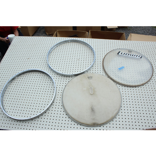 Vintage Ludwig 20" Bass Drum Head & Parts - Remo - Weather King - Made in U.S.A.