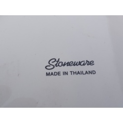 HOLLY AND LACE STONEWARE SET OF 6 DINNER PLATES