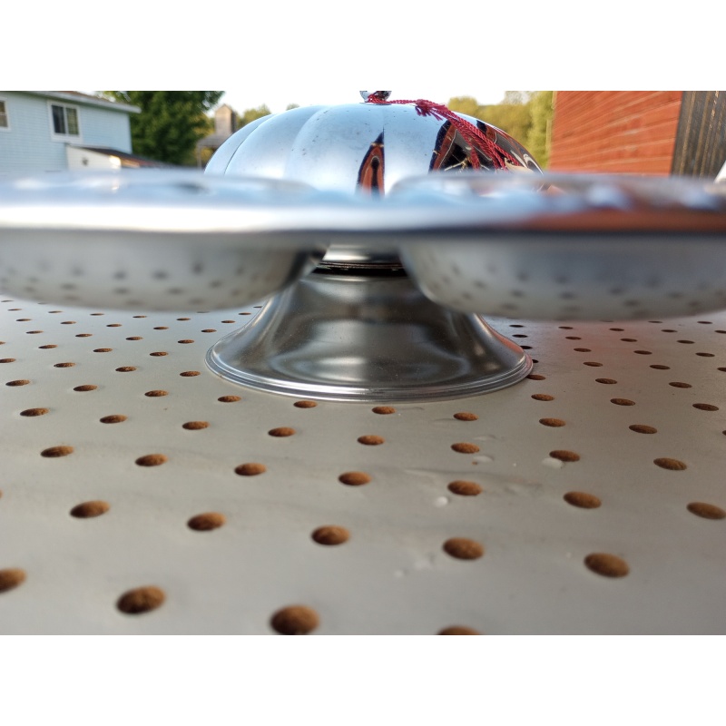 Vtg 50’s LARGE Hellerware Chromium Chrome 4 Tray Lazy Susan Veggie Relish Server