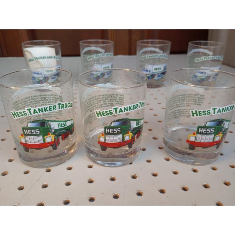 Hess Toy Truck Collector Series Glasses Set of 10 Drinking Glasses