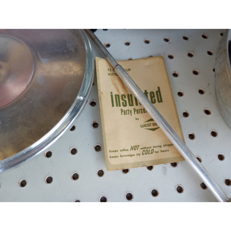 VINTAGE WEST BEND AVOCADO GREEN 30 CUP AUTOMATIC INSULATED COFFEE MAKER 33525