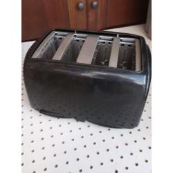 Sunbeam Wide Slot 4-Wide Slice Toaster, Black Model 3911. Slide Out Crumb Trays.