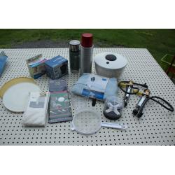 Miscellaneous lot kitchenware thermoses water filter taps golf border and more