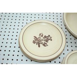 Lot Pfaltzgraff snack trays plates saucers 3 qt. bowl and serving pieces 716-51