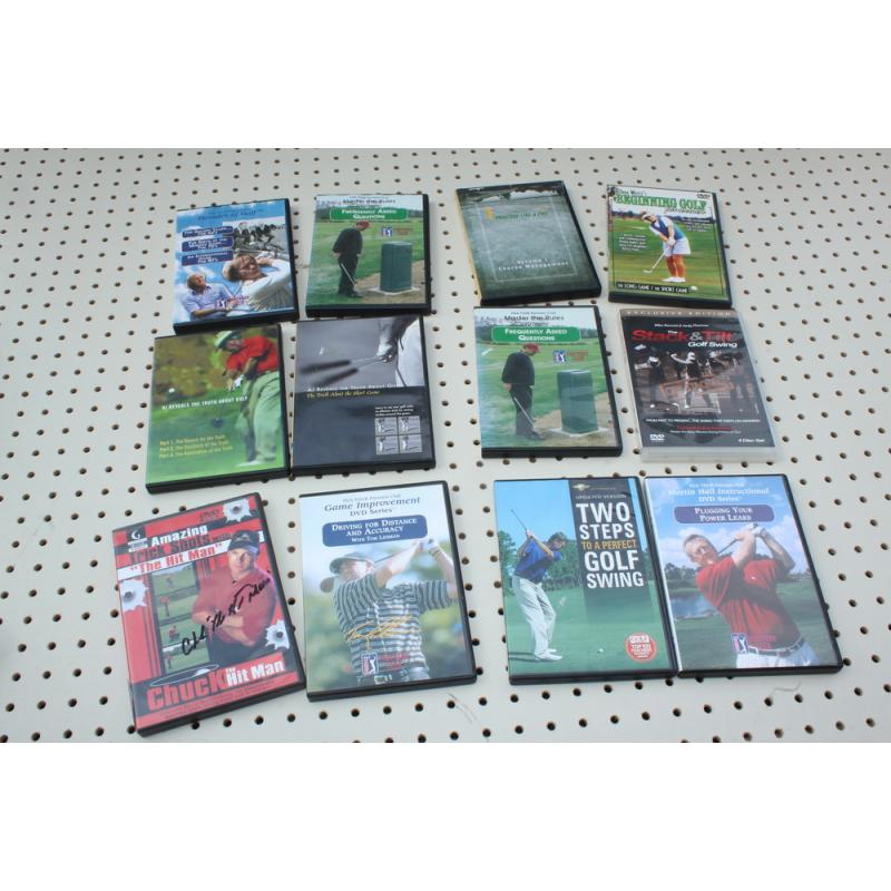 Golf Related Lot of Items Books DVDs Training Guides Jack Nicklaus Tiger Woods +