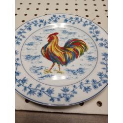 Porcelain Treasures Rooster Dessert Plate