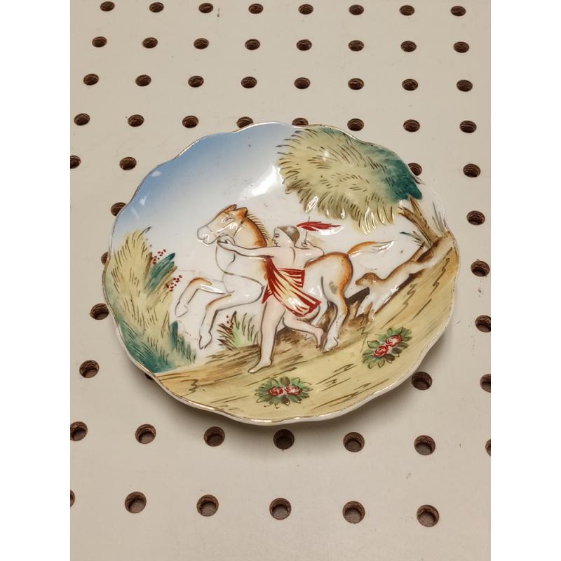 Vintage Occupied Japan Moriyama Wall Dish Dimensional Porcelain Plate