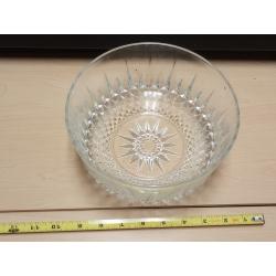 Arcoroc France Glass Bowl Star Diamond Cut Serving Deep Dish Gift MINT Vintage 