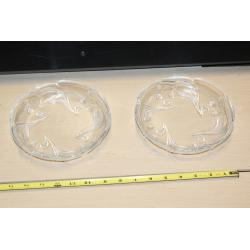 SET OF 2 GLASS/ CYRSTAL PLATES