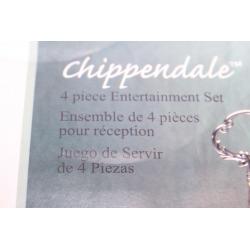 ONEIDA CHIPPENDALE 4 PIECE ENTERTAINMENT SILVER SET