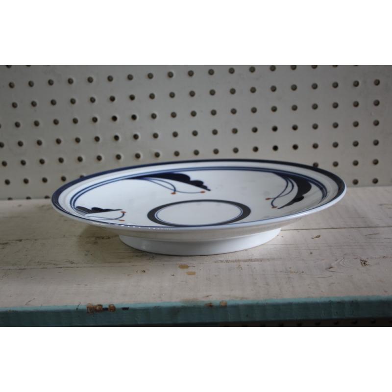 Dansk Flora Bayberry Indigo Blue Round Serving Platter Chop Plate Japan 12"